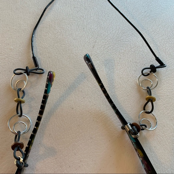 Eyeglass Leash / Chain - silver disks - Picture 8 of 8